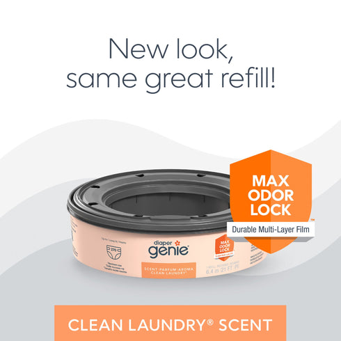 Diaper Genie Clean Laundry Scent Refill, 4 pk.