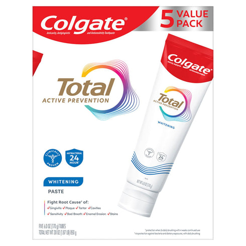 Colgate Total Whitening Toothpaste, 6 oz., 5 pk