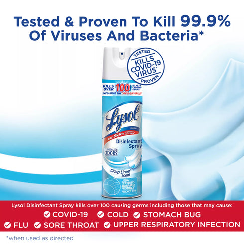 Lysol Disinfectant Spray - Crisp Linen, 3 pk./19 oz.
