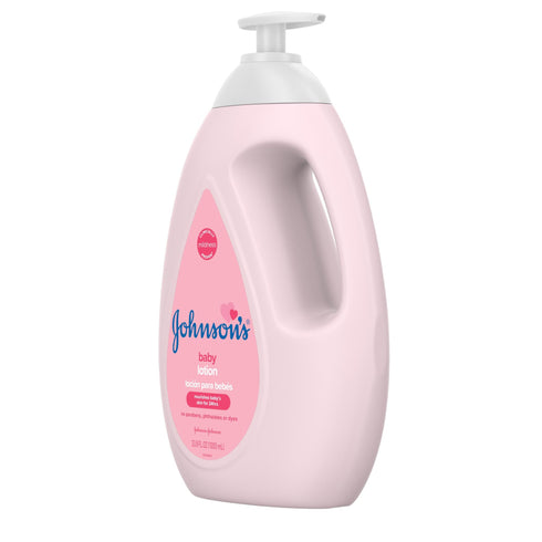 Johnson's Moisturizing Pink Baby Lotion with Coconut Oil, 33.8 fl. oz