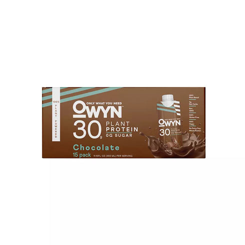 OWYN 30g Chocolate Plant Protein Shake, 30g Protein, 15 pk./11.15 oz