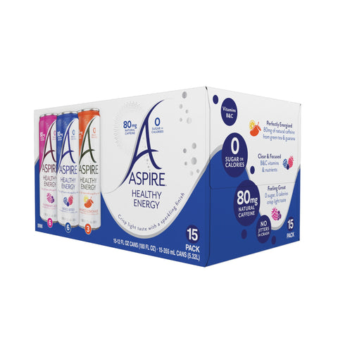 Aspire Healthy Energy Drink Variety Pack, 15 pk./12 fl. oz.