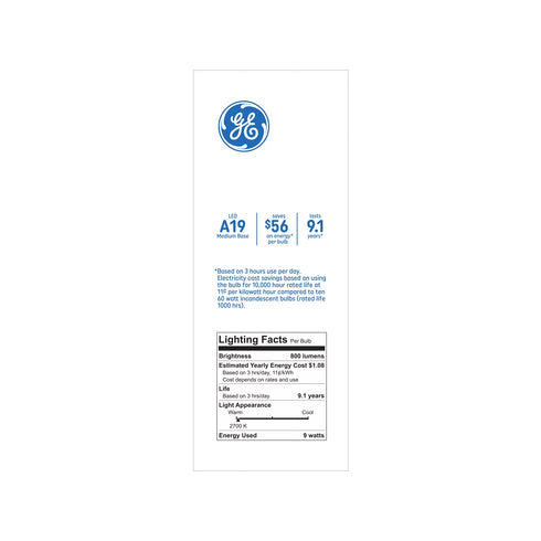 GE 60W LED A19 Light Bulbs, 8 pk. - Soft White