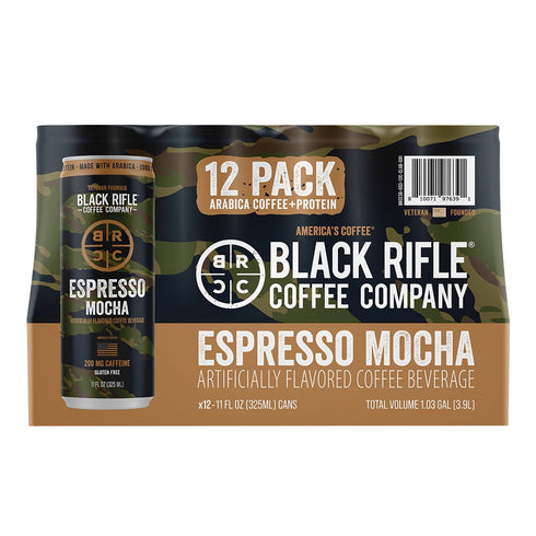 Black Rifle Coffee Company Ready-to-Drink, Iced Espresso Mocha, Cans, 12 pk./11 oz