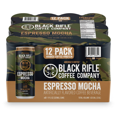 Black Rifle Coffee Company Ready-to-Drink, Iced Espresso Mocha, Cans, 12 pk./11 oz