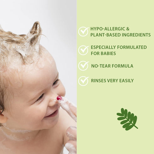 WBM Baby Care 3-in-1 Baby Shampoo, 100% Plant Based Conditioner, 10 fl oz