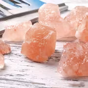 Natural Himalayan Pink Salt Raw Stones, Translucent to Opaque Mineral Chunks for Home Decor and Crafts