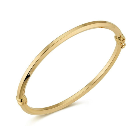 Knife Edge Bangle Bracelet in 14K Solid Gold