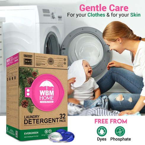 WBM Laundry Detergent Pods | Luxury Ever Green Scent