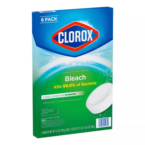Clorox Ultra Clean Bleach Toilet Tablets, 6 ct./3.5 oz.