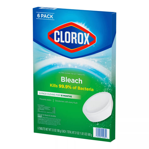 Clorox Ultra Clean Bleach Toilet Tablets, 6 ct./3.5 oz.