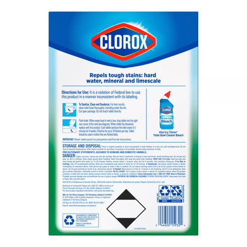 Clorox Ultra Clean Bleach Toilet Tablets, 6 ct./3.5 oz.