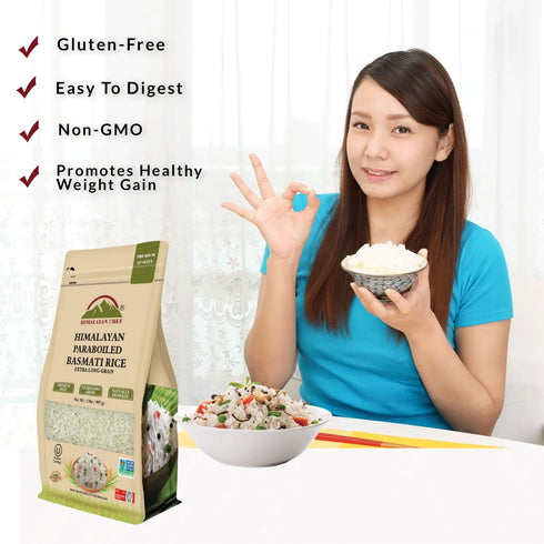 HIMALAYAN CHEF Parboiled Basmati Rice Long Grain | 2 lbs