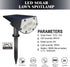 WBM Smart LED Solar Landscape Spotlights – IP67 Waterproof Outdoor Garden Lights, Auto On/Off, 2-Pack