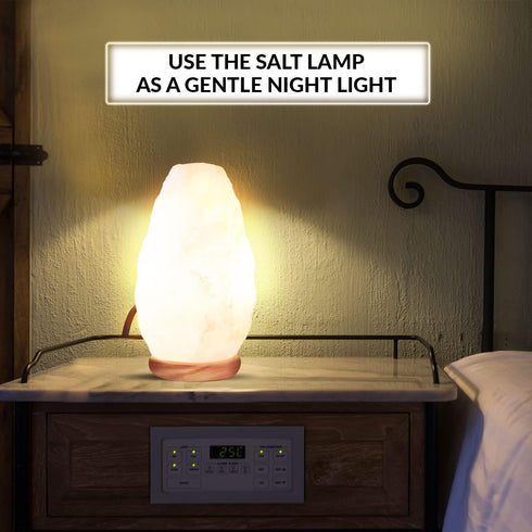 Himalayan Glow White Salt Crystal Lamp, 5-7 LBS