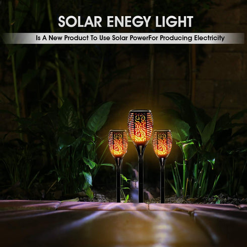 WBM SMART LED Flickering Flame Solar Lamp, 2 Pcs