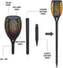 WBM SMART LED Flickering Flame Solar Lamp, 2 Pcs