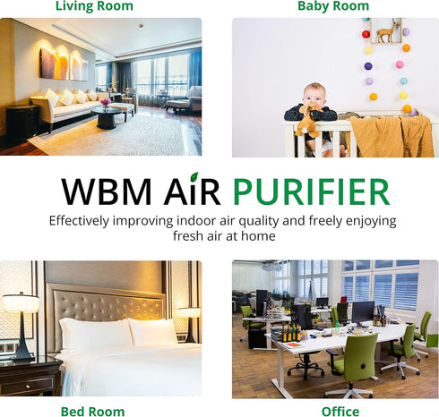 WBM SMART HEPA Air Purifier Replacement Filter – High-Efficiency Activated Carbon Filter