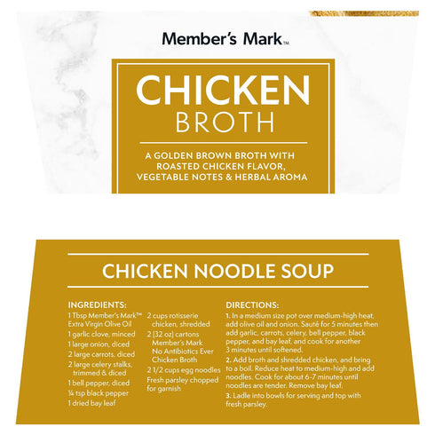 Member's Mark Chicken Broth, 32 oz., 6 pk