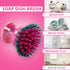 3 Count WBM Dish Scrubber with Soap Dispenser, Non-Slip Good Grip, Kitchen Brush
