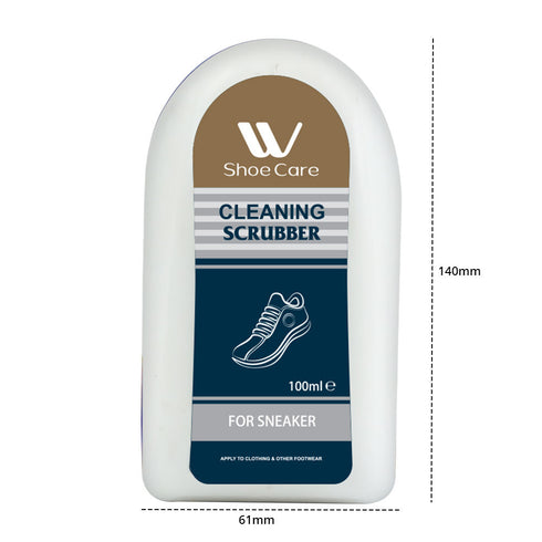 2 Pcs Shoe Shine Scrubber, Provides Scuff Free Cleaning, Best for All Shoes & Sneaker Types, Instant Shoe Shine Sponge Scrubber, Shoe Cleaner, 100ml