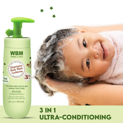 3-in-1 Baby Shampoo, Conditioner & Body Wash - 3 Pack | WBM Baby Care