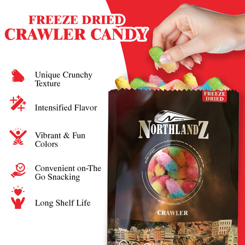 NORTHLANDZ Freeze Dried CRAWLER CANDY - 10 Bags