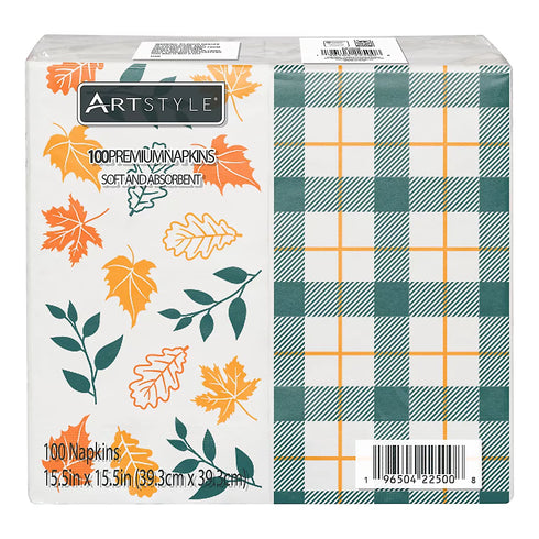 Artstyle Autumn Premium Dinner Napkins, 100 ct