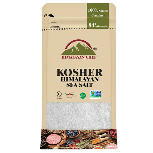 Himalayan Chef Kosher Salt Coarse Grain, 3 lb Bulk Bag – 100% Natural Salt for Cooking, Seasoning & Preserving