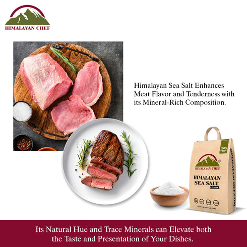 Himalayan Chef Sea Salt, Coarse Grain, 5 Pound Bag