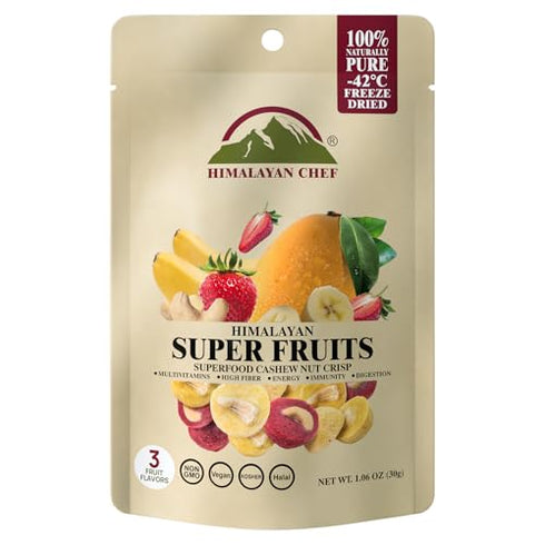 Himalayan Chef Super Reds Freeze-Dried Fruit Cashew Nut Crisps - 10 Bags