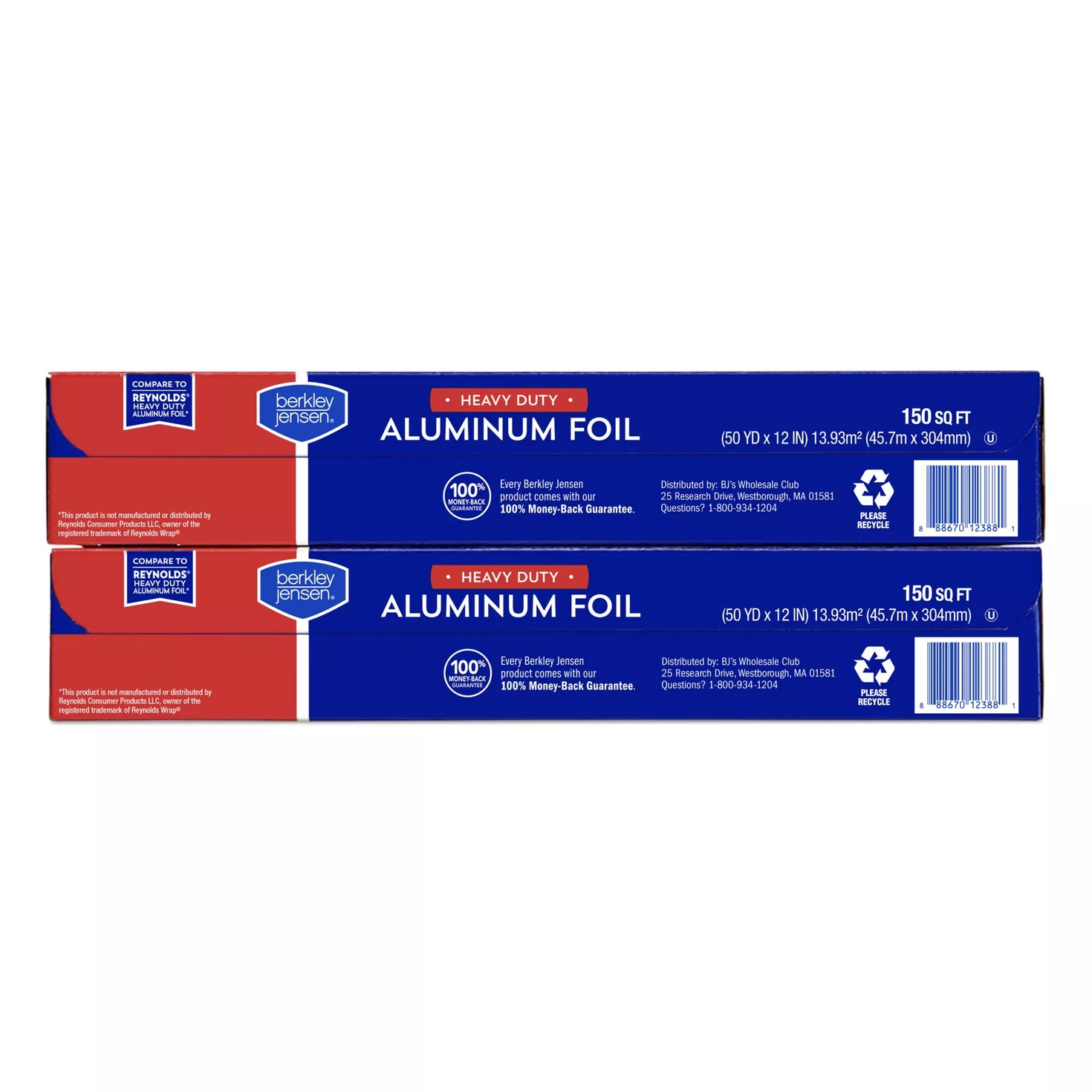 Berkley Jensen Heavy Duty Aluminum Foil, 2 pk./150 sq. ft.